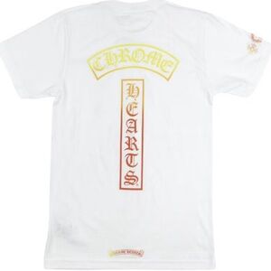 Chrome Hearts Gradient Logo T-Shirt White/Yellow/Orange